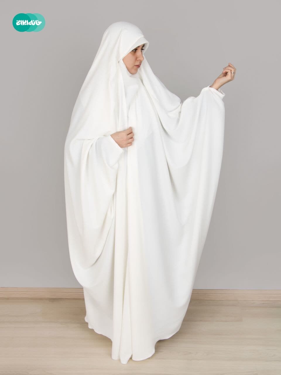  خرید عمده چادر عربی الیزه سفید 